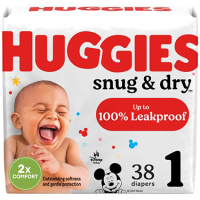 Huggies Snug and Dry Size 1 Baby Diapers - 38 Count - Image 1