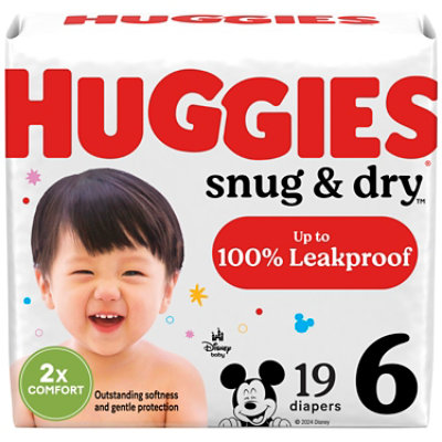 Huggies Snug & Dry Baby Diapers Size 6 - 19 Count