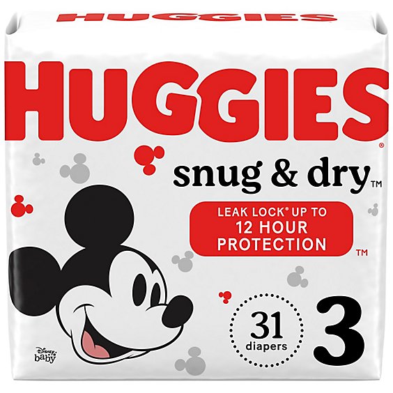 Huggies Snug and Dry Size 3 Baby Diapers - 31 Count
