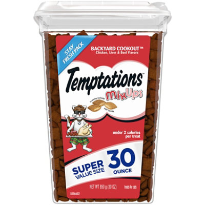 Temptations MixUps Backyard Cookout Flavor Crunchy and Soft Adult Cat Treats - 30 Oz - Image 1