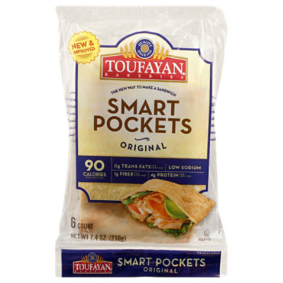 Toufayan Bakery Plain Smart Pocket - 7.4 Oz - Image 1