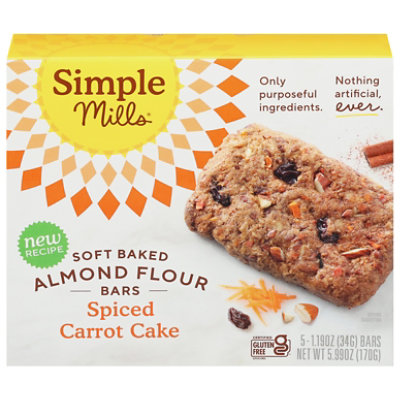 Simple Mills Almond Flour Bar Soft Baked Spiced Carrot Cake - 5.99 Oz - Image 3