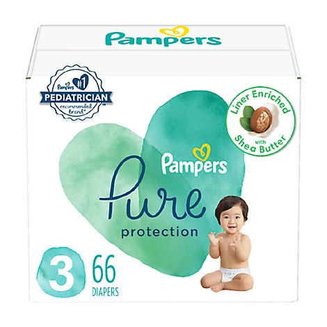 Pampers Pure Protection Diapers Size 3 - 66 Count