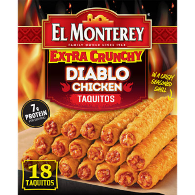 El Monterey Diablo Chicken Extra Crunchy Taquitos 18 Count - 20.7 Oz - Image 1