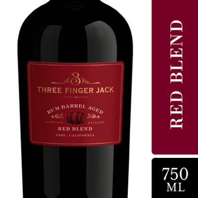 Three Finger Jack Rum Barrel Aged Red Blend Wine Lodi California - 750 Ml - Image 1