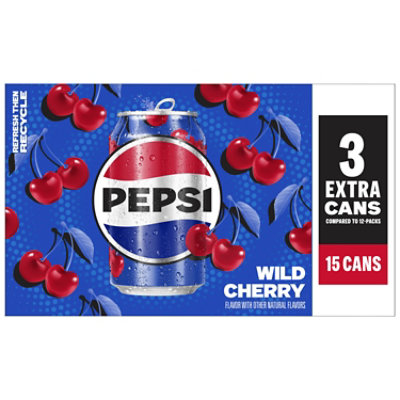 Pepsi Soda Cola Wild Cherry Cans - 15-12Fl. Oz. - Image 6