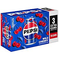 Pepsi Soda Cola Wild Cherry Cans - 15-12Fl. Oz. - Image 2