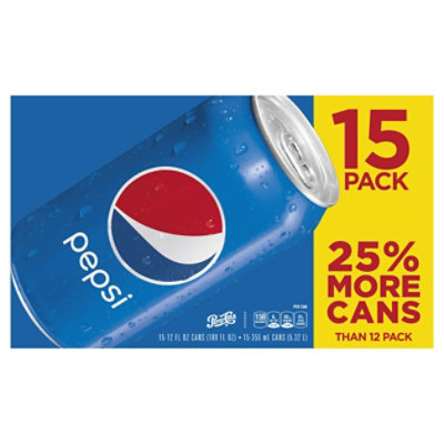 Pepsi Soda Cola Cans - 15-12Fl. Oz. - Image 6