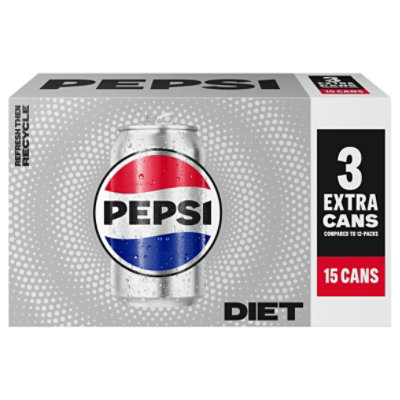 Pepsi Soda Cola Diet Cans - 15-12Fl. Oz. - Image 3