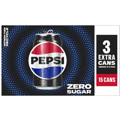 Pepsi Soda Cola Zero Sugar Cans - 15-12Fl. Oz. - Image 3