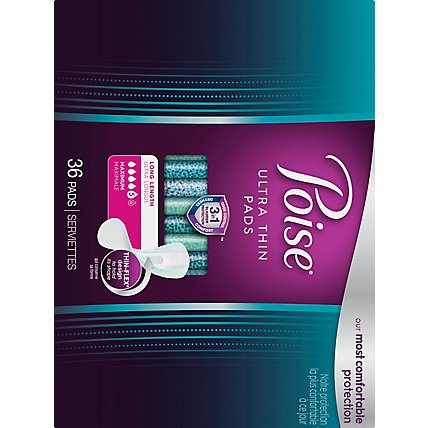 Poise Ultra Thin Incontinence Pads Maximum Absorbency - 36 Count - Image 4