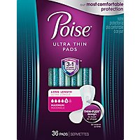 Poise Ultra Thin Incontinence Pads Maximum Absorbency - 36 Count - Image 2