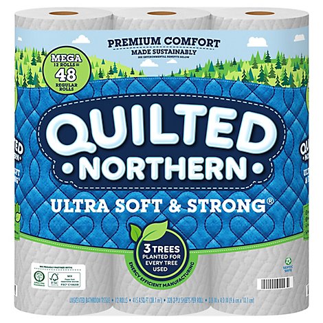  Quilted Northern Ultra Soft & Strong Bath Tissue 12 Mega Roll - 12 Roll 