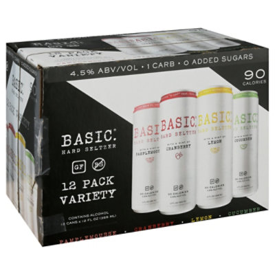 Basic Hard Seltzer Variety In Cans - 12-12 Fl. Oz.