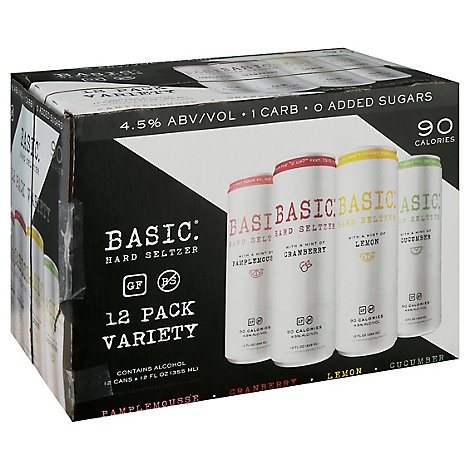  Basic Hard Seltzer Variety In Cans - 12-12 Fl. Oz. 