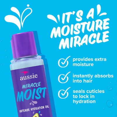 Aussie Miracle Moist Intense Hydration Oil With Jojoba Oil - 3.2 Fl. Oz. - Image 3