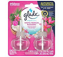Glade Plugins Exotic Tropical Blossoms Scented Oil Air Freshener Refill 2 Count - 1.34 Oz