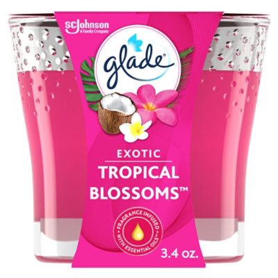 Glade Exotic Tropical Blossoms Fragrance Infused With Essential Oil 1 Wick Candle - 3.4 Oz - Image 2