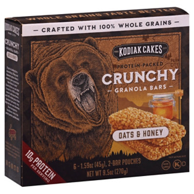 Kodiak Cakes Granola Bars Crunchy Oat Honey 6 Count 7 95 Oz Albertsons