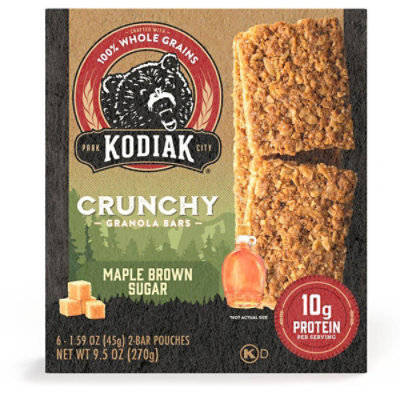 Kodiak Crunchy Maple Brown Sugar Granola Bars Box - 9.5 Oz - Image 2
