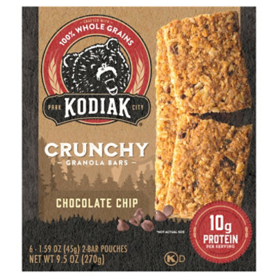 Kodiak Crunchy Chocolate Chip Granola Bars Box - 9.5 Oz - Image 2