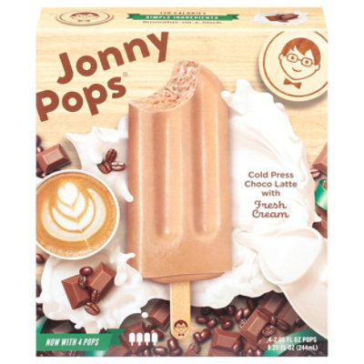 JonnyPops Frozen Treats Cold Press Choco Latte With Fresh Cream - 4-2.06 Fl. Oz. - Image 3