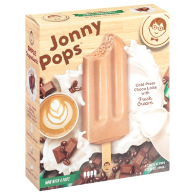 JonnyPops Frozen Treats Cold Press Choco Latte With Fresh Cream - 4-2.06 Fl. Oz. - Image 1