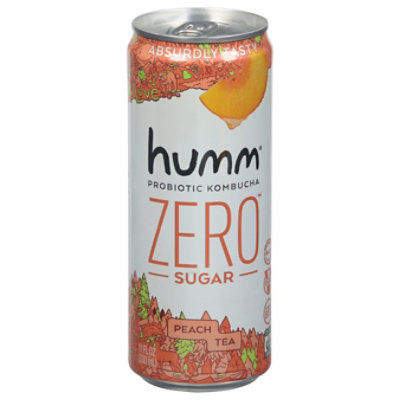 Humm Kombucha Zero Sugar Peach Tea - 11 Fl. Oz. - Image 3