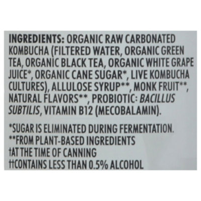 Humm Kombucha Zero Sugar Peach Tea - 11 Fl. Oz. - Image 5