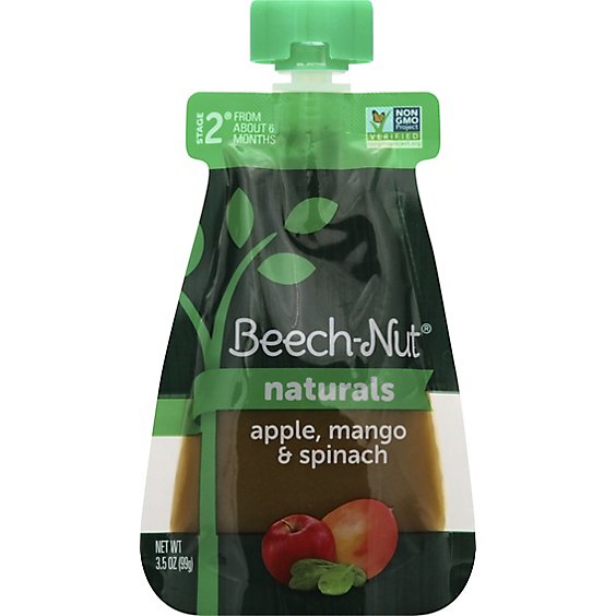 Beech-Nut Naturals Stage 2 Apple Mango & Spinach Baby Food - 3.5 Oz