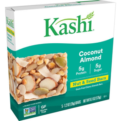 Kashi Chewy Granola Bars Protein and Fiber Bars Coconut Almond 5 Count - 6.1 Oz