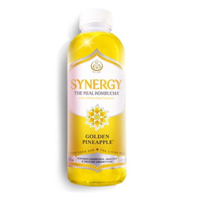 Synergy The Real Kombucha Golden Pineapple - 16 Fl. Oz.