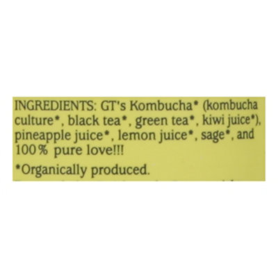 GT's Synergy Golden Pineapple Kombucha - 16 Fl. Oz. - Image 5