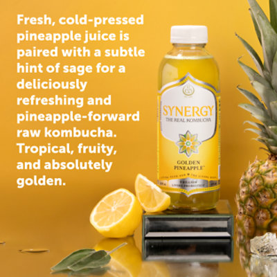 Synergy The Real Kombucha Golden Pineapple - 16 Fl. Oz. - Image 2