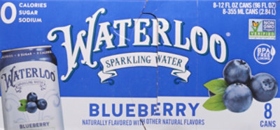 Waterloo Blueberry Sparkling Water - 8-12 Fl. Oz. - Image 6