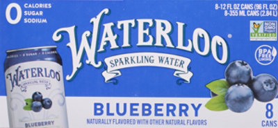 Waterloo Blueberry Sparkling Water - 8-12 Fl. Oz. - Image 2