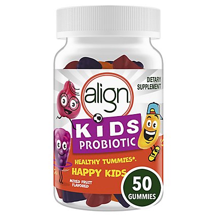 Align Kids Probiotic Supplement Gummies In Natural Fruit Flavors - 50 Count - Image 2