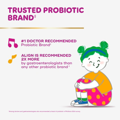 Align Kids Probiotic Supplement Gummies In Natural Fruit Flavors - 50 Count - Image 3