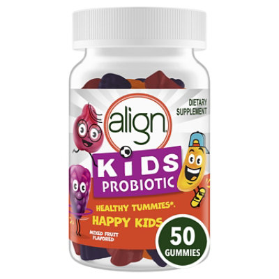 Align Kids Probiotic Supplement Gummies In Natural Fruit Flavors - 50 Count