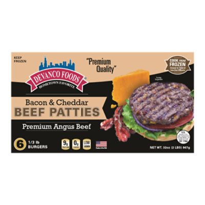 Devanco Bacon Cheddar Patties - 2 Lb - Image 1