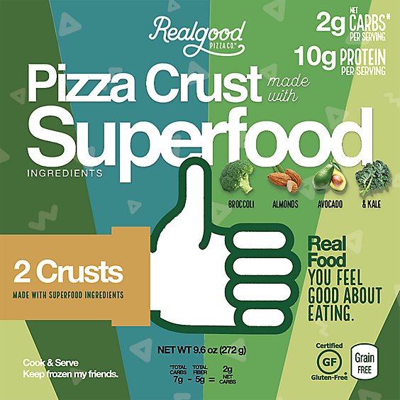 Real Good Pizza Crust Superfood 2 Count - 8 Oz
