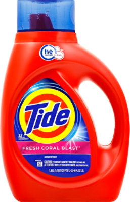 Tide Fresh Coral Blast HE Compatible Liquid Laundry Detergent 32 Loads - 46 Fl. Oz. - Image 2