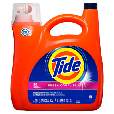 Tide Liquid Detergent HE Fresh Coral Blast - 138 Fl. Oz.