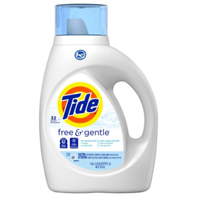 Tide Free & Gentle HE Compatible 32 Loads Liquid Laundry Detergent - 46 Fl. Oz. - Image 2