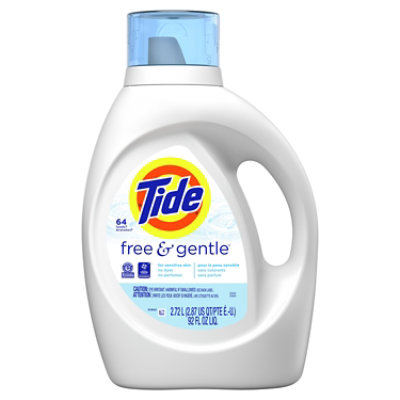 Tide Free & Gentle Liquid Laundry Detergent 64 Loads - 92 Fl. Oz.