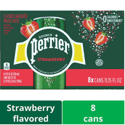 Perrier Strawberry Flavored Sparkling Water In Sleek Cans - 8-11.15 Fl. Oz. - Image 2