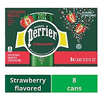 Perrier Strawberry Flavored Sparkling Water Sleek Cans  - 8-11.15 Fl. Oz.