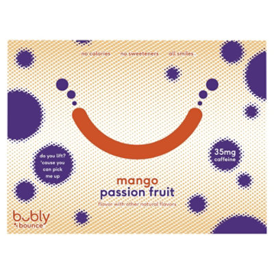 Bubly Bounce Sparkling Water Caffeinated Mango Passion Fruit 1212 Fl