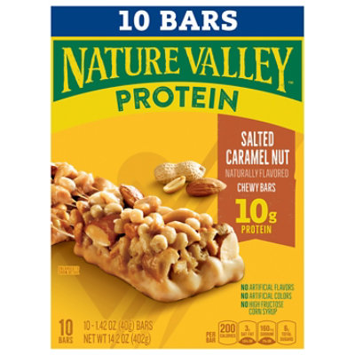 guiden Adskillelse eksil Nature Valley Salted Caramel Nut Protein Chewy Bars 10 Ct - 14.2 Oz -  Jewel-Osco