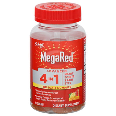 Megared Advanced Omega3 4n1 Gummies - 60 Count